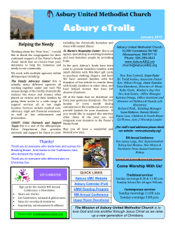 Asbury Trails Newsletter - Asbury United Methodist Church