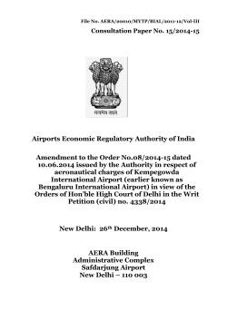 Airports Economic Regulatory Authority of India Amendment