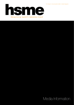 HSME Media Pack - Health and Safety Middle East