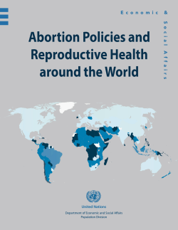 Abortion Policies and Reproductive Health around the World