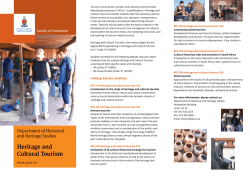 Heritage and Cultural Tourism