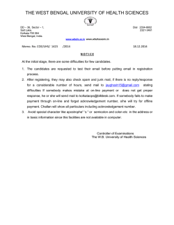 Helpline WBPGMAT/WBPGDAT : 2015