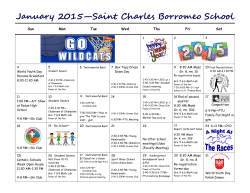 January 2015&mdash;Saint Charles Borromeo School