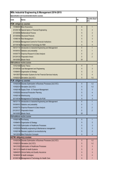 IEM Electives 2014-2015