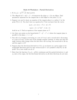Math 53 Worksheet - Partial Derivatives 1. If f(x, y) = √x3 + y3, find fx
