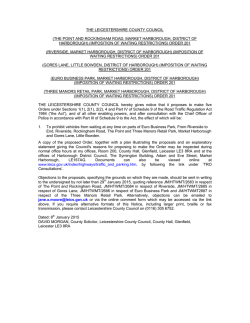 Riverside, Market Harborough Order (526Kb, pdf)