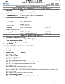 Nonidet P-40 Assay Reagent (10%) SAFETY DATA SHEET Section