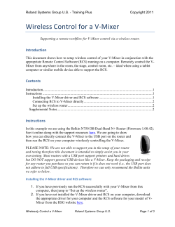 Wireless Control for a V-‐Mixer