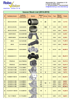Inocon Stock List (2014-2015)