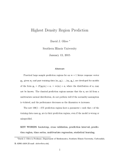Highest Density Region Prediction