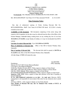 Time Extension Notice - BCCL | Bharat Coking Coal Limited