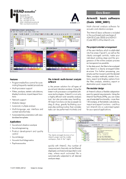 ArtemiS basic software Multi-channel analysis