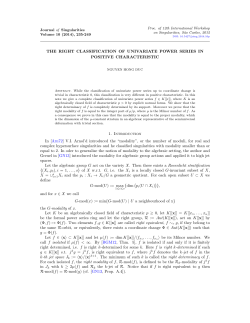 THE RIGHT CLASSIFICATION OF UNIVARIATE POWER SERIES IN