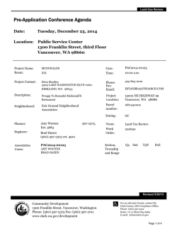 Pre-Application Conference Agenda