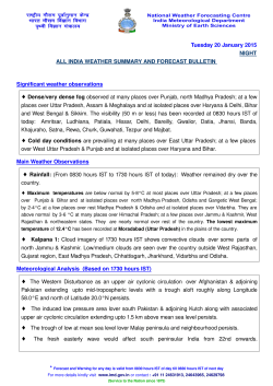 All India Weather Forecast - India Meteorological Department