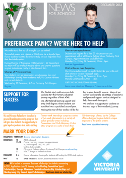 VU News for schools - December 2014
