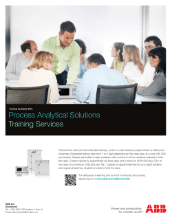 Process Analytical Solutions Training Services