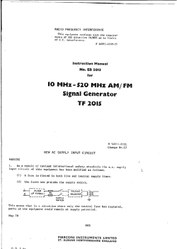 Marconi TF 2015 Signal Generator 10MHz