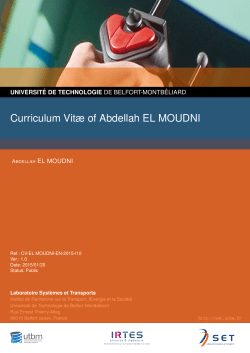 Curriculum Vitæ of Abdellah EL MOUDNI