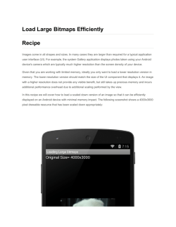 Load Large Bitmaps Efficiently Recipe