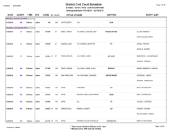District Civil Court Schedule