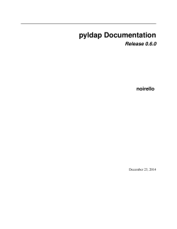 pyldap Documentation