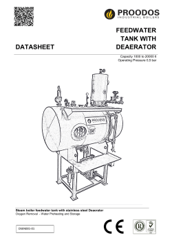 datasheet feedwater tank with deaerator