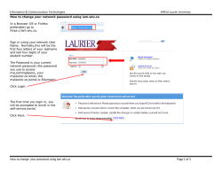 How to change your password using iam.wlu.ca Page 1 of 3