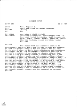 DOCUMENT RESUME ED 054 279 UD 011 787 Jones, Reginald L