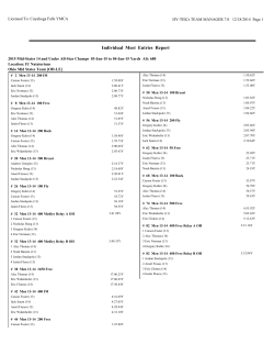 13-14 Boys by event - Lake Erie Swimming