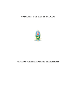 Almanac for Academic Year 2014/15