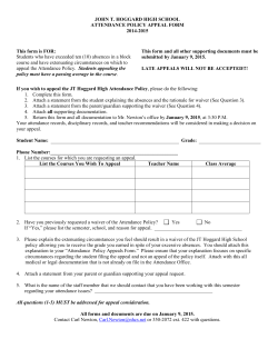 Attendance Appeal Form