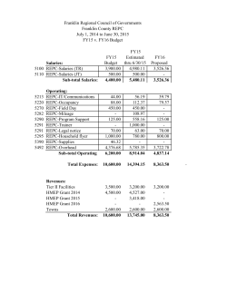 FY16 draft budget - Franklin Regional Council of Governments