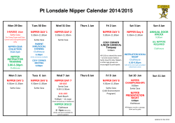 Pt Lonsdale Nipper C sdale Nipper Calendar 2014/20 /2015