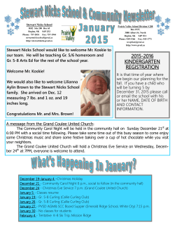 January 2015web - Prairie Valley School Division