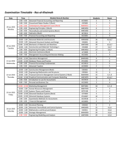 Examination Timetable - Ras-al