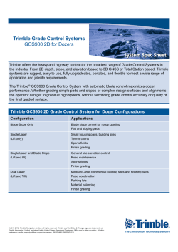 Trimble Grade Control Systems GCS900 2D for