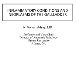 Inflammatory conditions and neoplasms of the gallbladder and