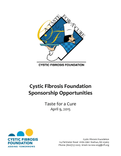 Cystic Fibrosis Foundation Sponsorship Opportunities