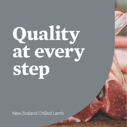 A Guide to NZ Chilled Lamb - Meat Industry Association of New