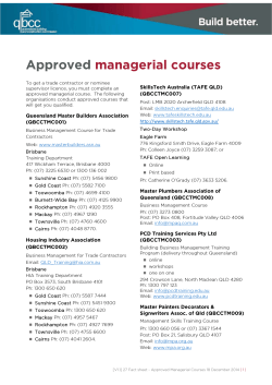 Approved managerial courses
