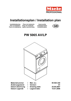 Installation diagram - Miele Professional Australia