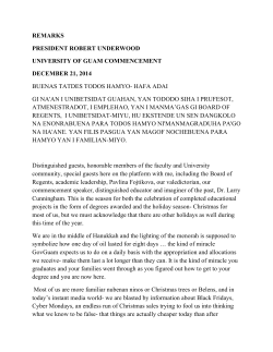 President Underwood Remarks Fall 2014