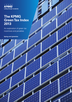 The KPMG Green Tax Index 2013