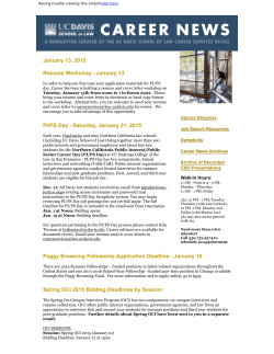 January 13, 2015 Resume Workshop