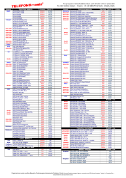 Listino Rivenditori 10012015