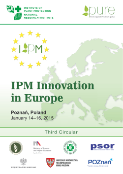 PURE - Third Circular - IPM Innovation in Europe