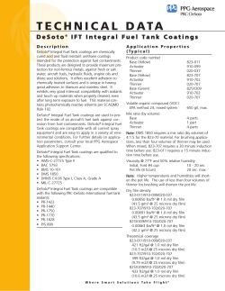 DeSoto ® IFT Integral Fuel Tank Coating