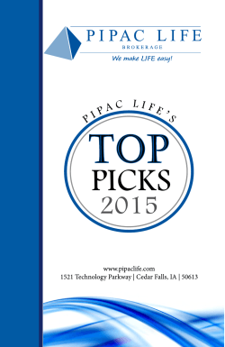 Top Picks - PIPAC LIFE Brokerage, Life, Annuities, Long Term Care