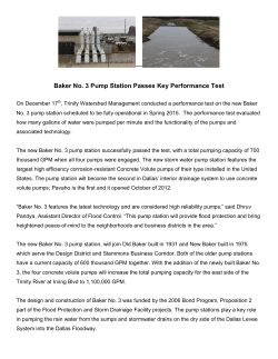 Baker No. 3 Pump Station Passes Key Performance Test